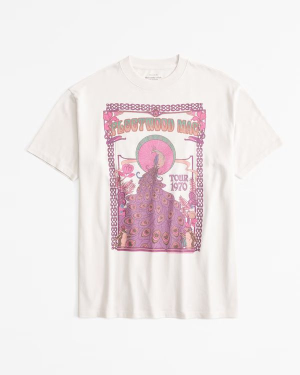 Women's Oversized Fleetwood Mac Graphic Tee | Women's New Arrivals | Abercrombie.com | Abercrombie & Fitch (US)