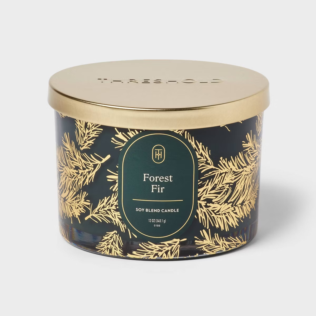 3-Wick Lidded Glass Forest Fir Jar Candle 12oz - Threshold™ | Target