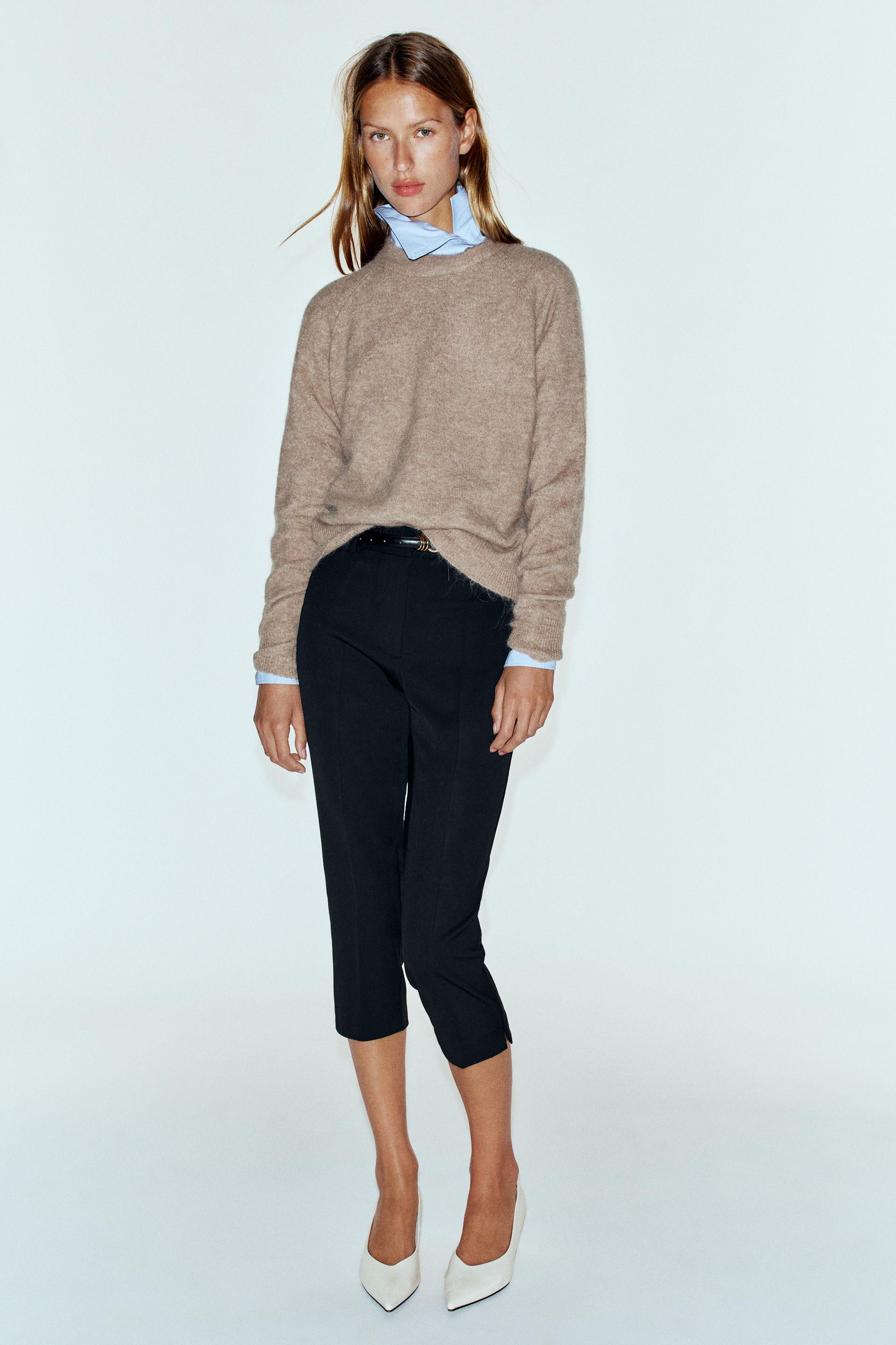 Zara - Wool And Alpaca Blend Sweater - Navy Blue - M - Woman | Zara US
