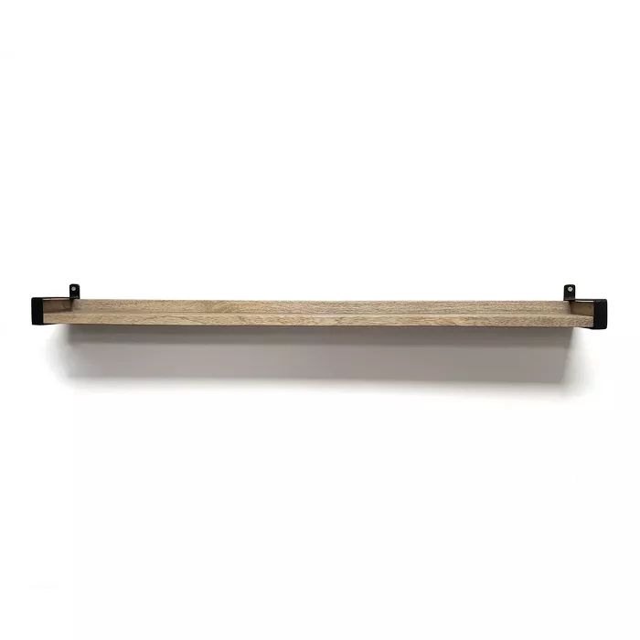 Real Wood Industrial Bracket Ledge Metal/Driftwood - InPlace | Target