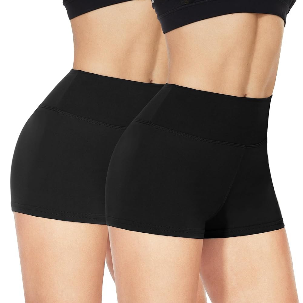 NexiEpoch 2 Pack Biker Shorts for Women - 3"/5"/8" Booty Volleyball High Waisted Black Spandex Sh... | Amazon (US)