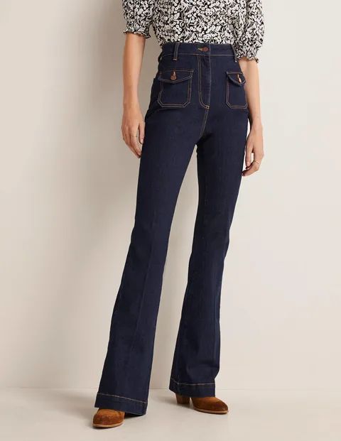High Waist Flare Trousers | Boden (US)
