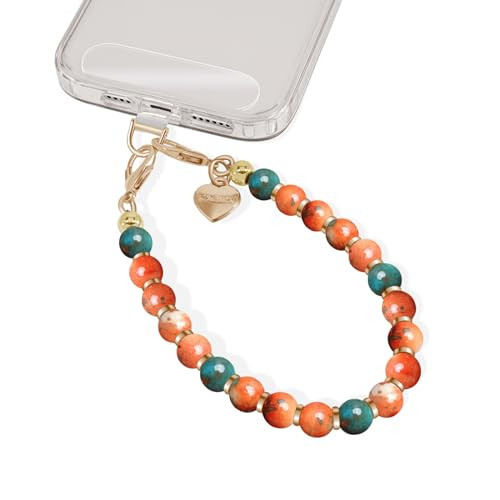 X-Lounge Phone Wrist Strap Beaded Phone Charms Hand Lanyard Wristlet Strap Detachable Phone Bracelet Fashion Accessory Brown | Amazon (US)