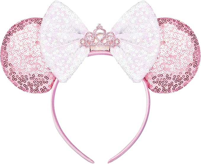 FANYITY Mouse Ears, Sequin Mouse Ears Headband for Girls Women Halloween Birthday Party | Amazon (US)