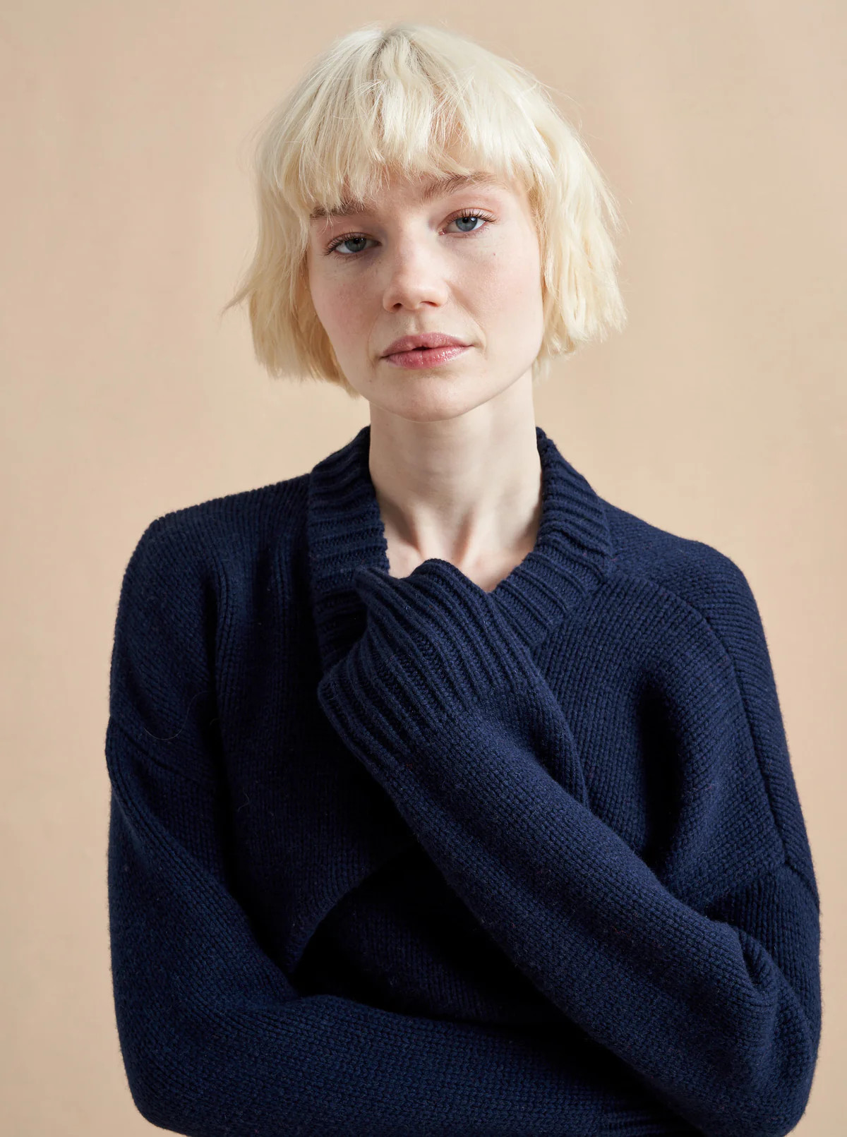 Solid Marin Sweater Navy  | La Ligne NYC | La Ligne