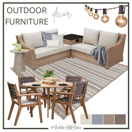 Patio decor, outdoor furniture, outdoor rug, outdoor sofa set, outdoor dining table #patio

#LTKhome #LTKSeasonal #LTKfamily
