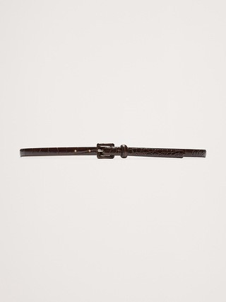 Embossed Leather Skinny Belt | Banana Republic (US)