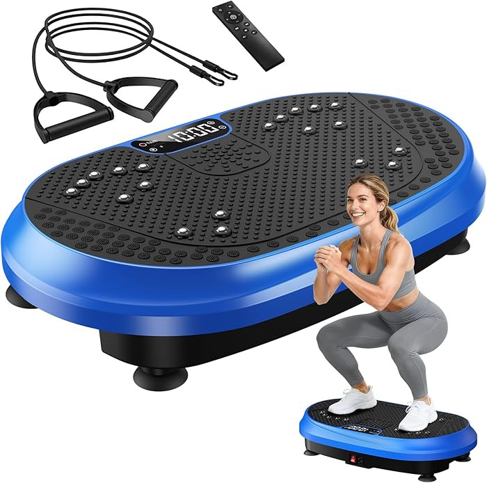 Vibration Plate Exercise Machine, Vibrating Fitness Platform for Lymphatic Drainage, Full Body Sh... | Amazon (US)