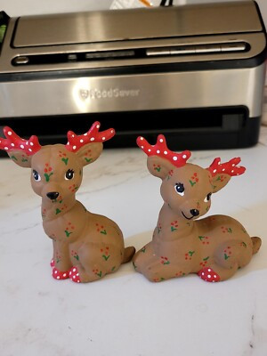 Vintage 1980’s Ceramic Reindeer Hand Painted Brown Highly Collectible Christmas   | eBay | eBay US