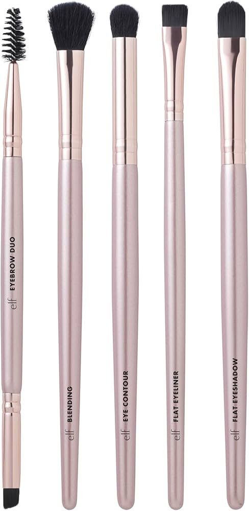 e.l.f. Ultimate Eyes 5 Piece Brush Collection, Vegan & Cruelty-Free Makeup Brushes For Eyeliner, ... | Amazon (US)