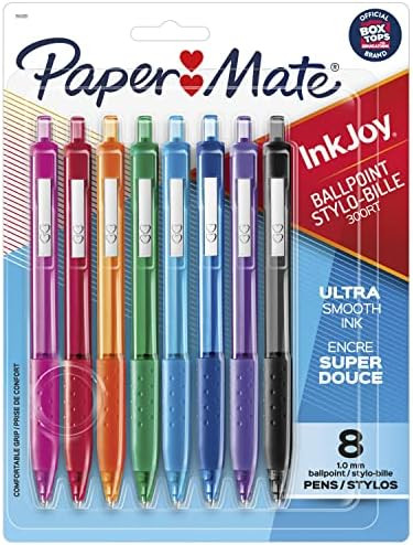 Amazon.com: Paper Mate InkJoy 300RT Retractable Ballpoint Pens, Medium Point (1.0mm), Assorted, 8... | Amazon (US)