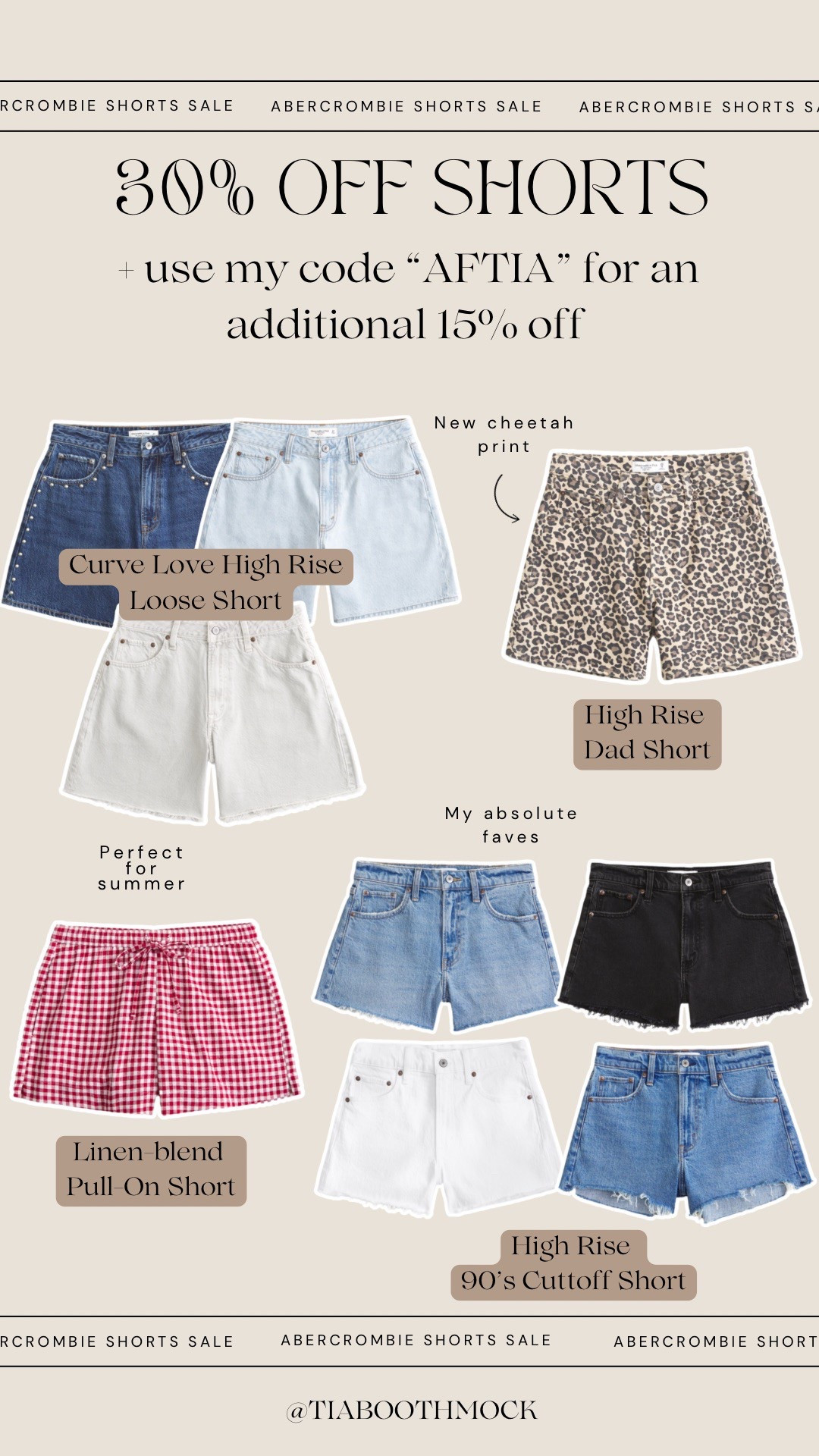 Abercrombie Shorts on sale! 30% off + an extra 15% with AFTIA 

#LTKStyleTip #LTKSaleAlert #LTKFindsUnder50