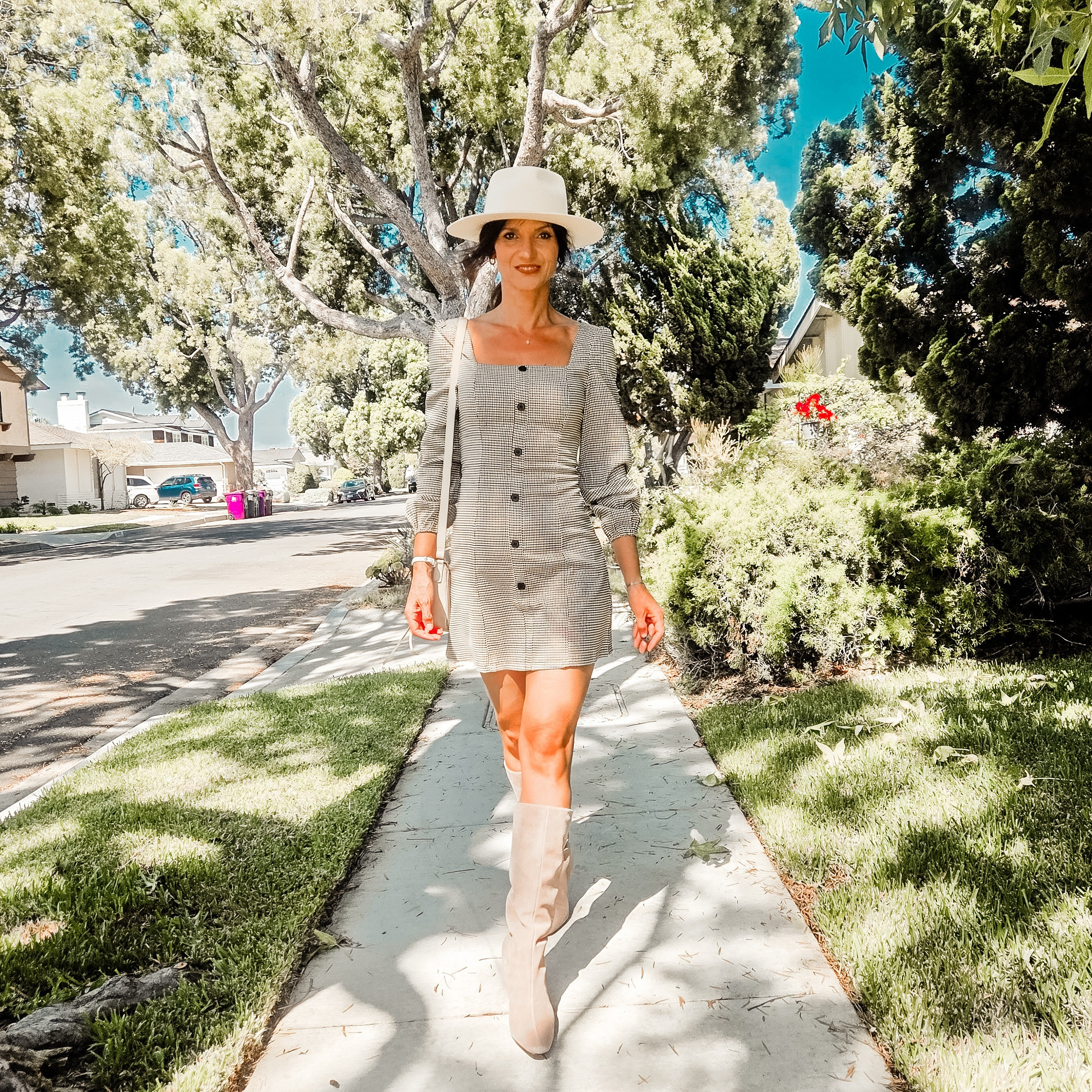 Tall boots, a mini dress and a cool hat elevate anyone's style. Give this combo a try! 

#LTKOver40 #LTKFindsUnder100 #LTKStyleTip