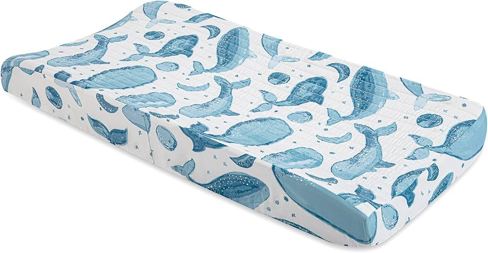 Crane Baby Stretchy Changing Pad Cover, Breathable Changing Pad Cover for Boys and Girls, Whale, ... | Amazon (US)