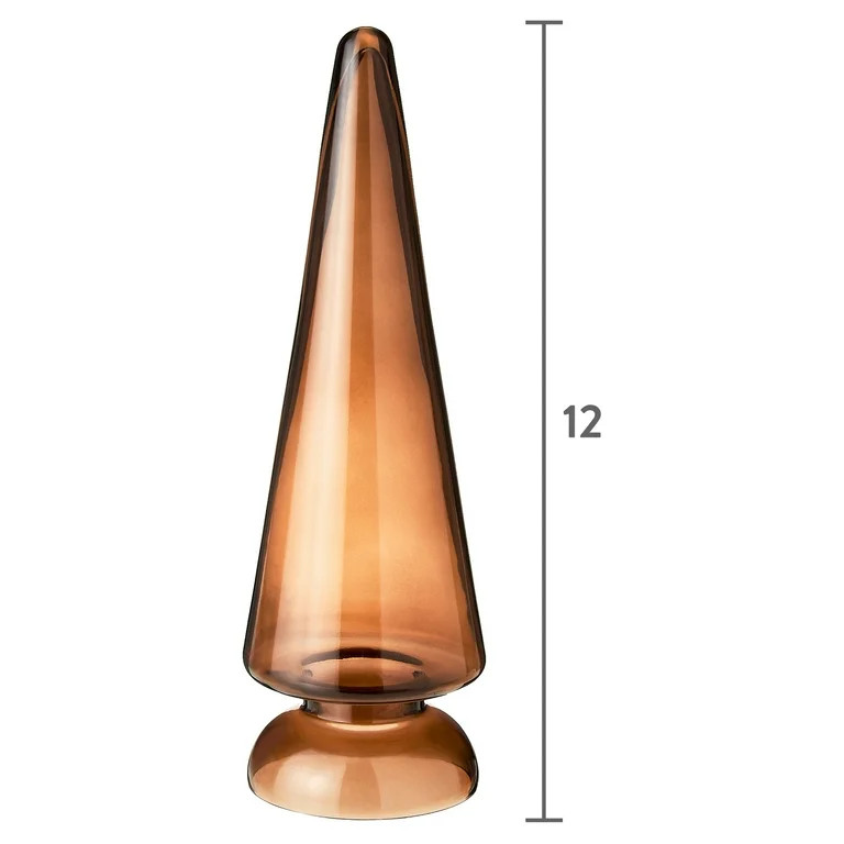 Glass Christmas Tree Decoration, Brown, 12", by Holiday Time | Walmart (US)