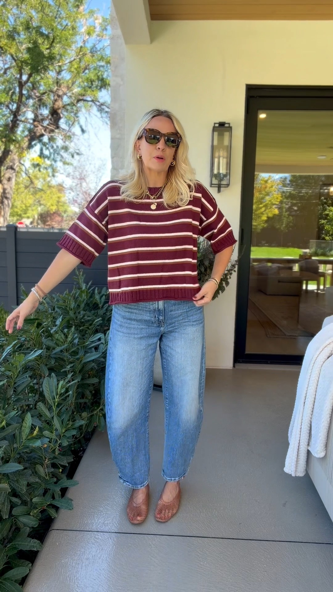 Our favorite short sleeve sweater now in this maroon!

#LTKootd #LTKgrwm #LTKmomlife