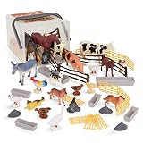 Terra by Battat – 60 Pcs Country World – Realistic Farm Toys – Plastic Farm Animal Figurine... | Amazon (US)