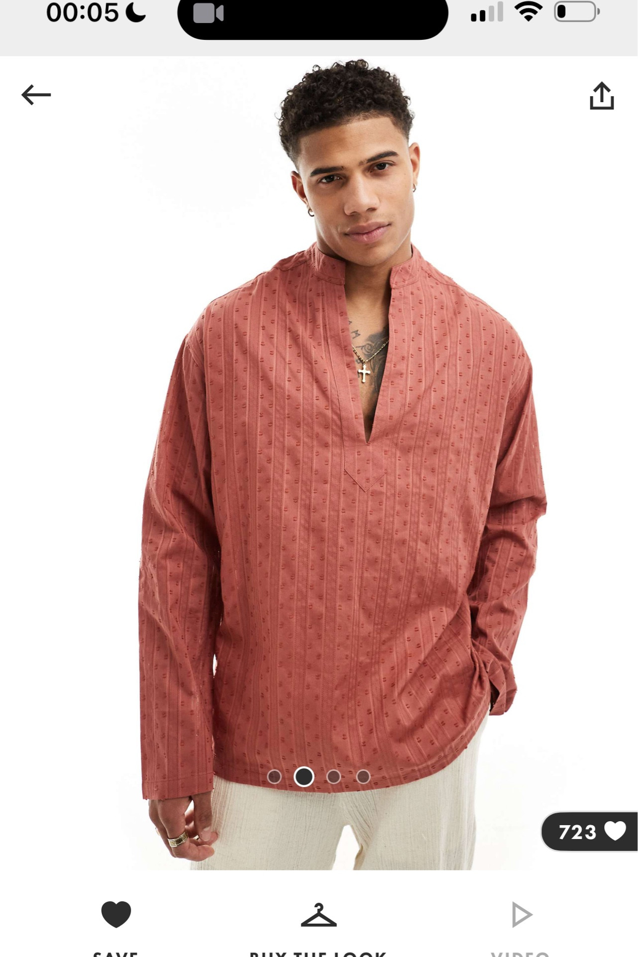 ASOS DESIGN 90s overhead cotton jacquard shirt in rust brown

#LTKuk #LTKeurope #LTKmens