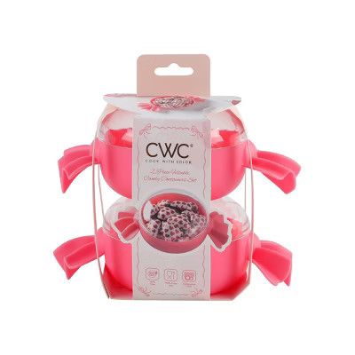 Cook With Color 2pk Candy Shaped Containers Pink | Target