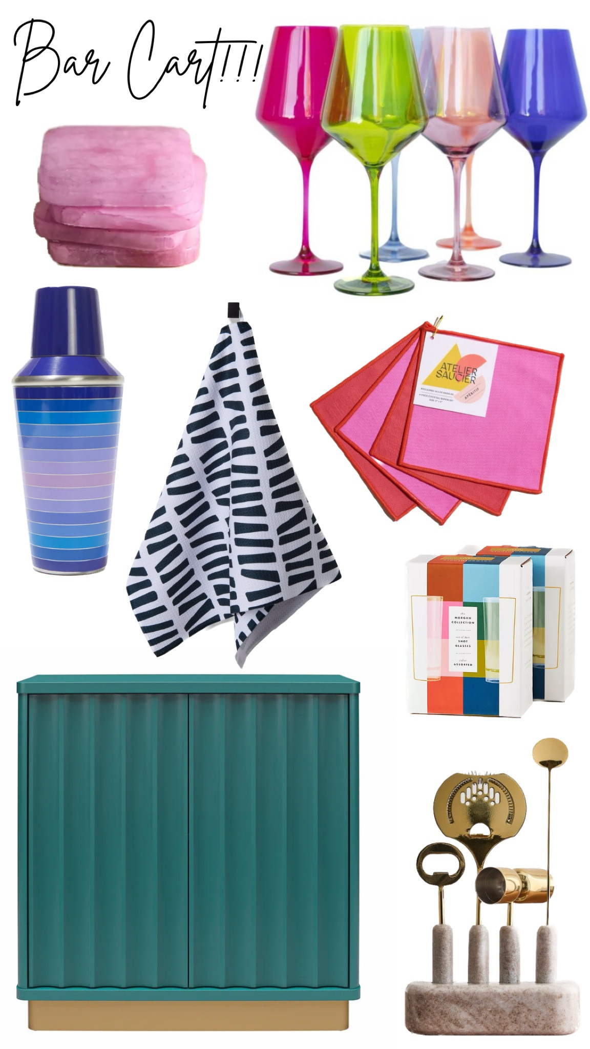 All of the essentials for the cutest bar cart ever!!!!!

#LTKHome #LTKGiftGuide #LTKParties