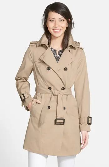 Women's London Fog Heritage Trench Coat With Detachable Liner, Size X-Small - Beige | Nordstrom