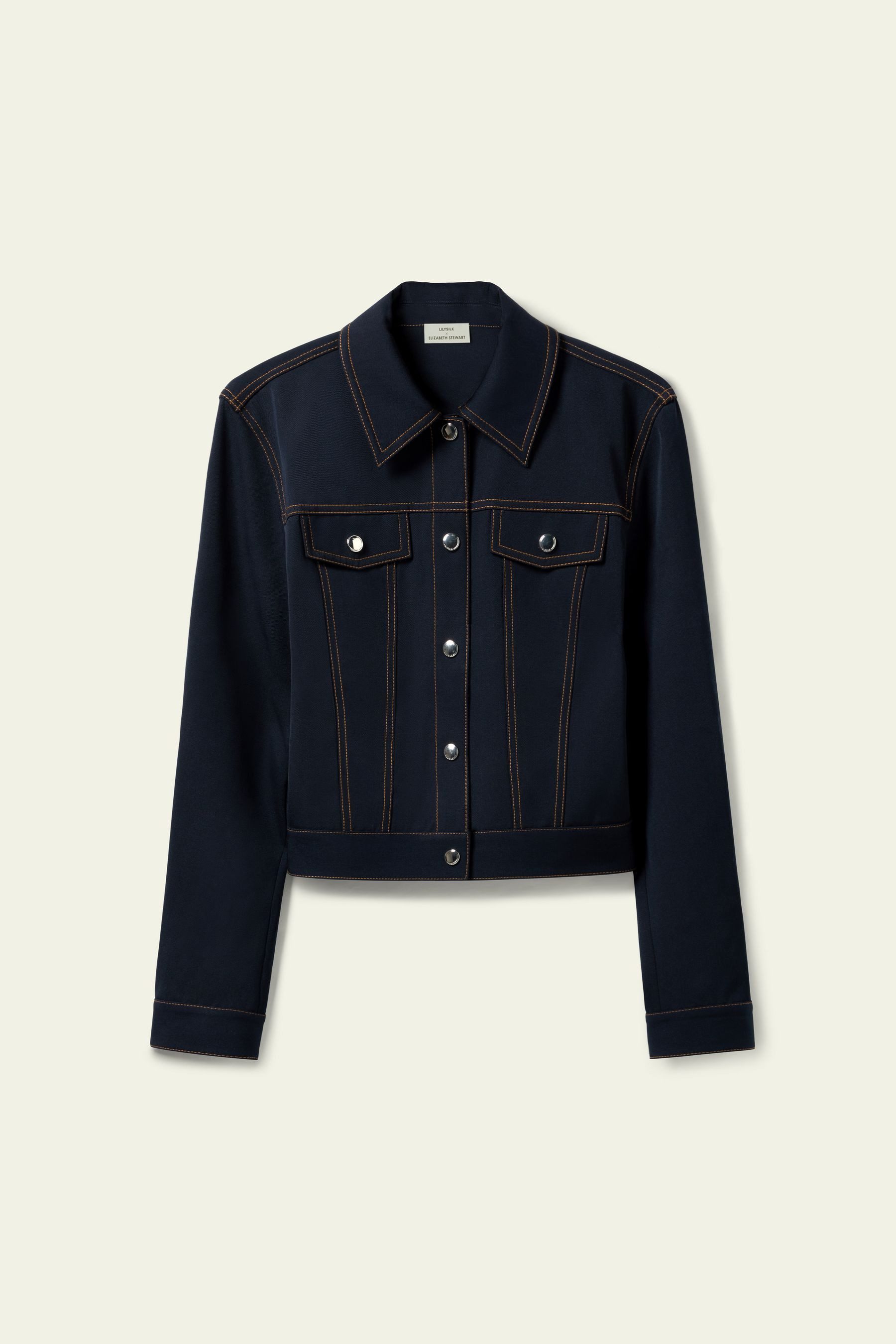 Veste en laine inspirée du denim | LilySilk