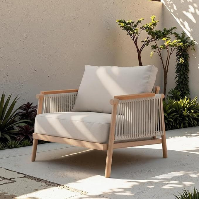 Acanva Modern All-Weather Aluminum Outdoor Patio Sofa with Thick Cushions, Olefin Fabric Sunroom ... | Amazon (US)