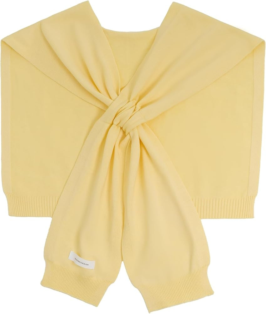 Women's Sweater Shawl Wraps Sleeves Knitted Collar Sweater Scarf Top Casual Lightweight Shoulder ... | Amazon (US)