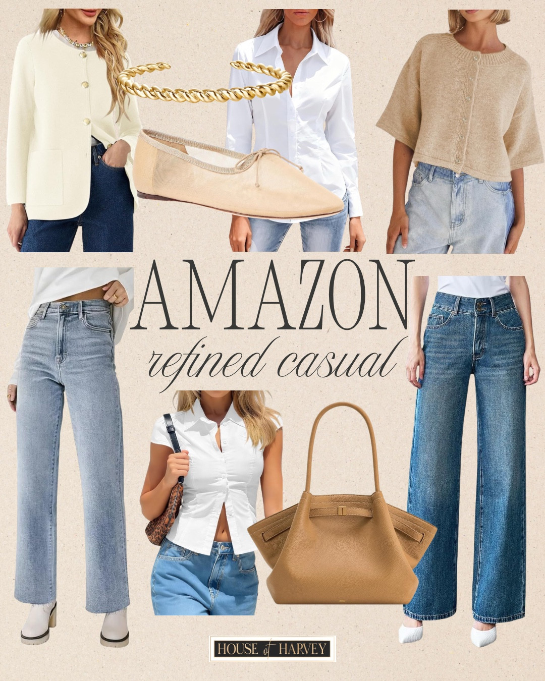 Amazon—refined casual! I found some amazing pieces that are about balancing ease with intention. Relaxed silhouettes, lived-in fabrics, and subtle details that make everyday outfits feel considered. All of these pieces are from Amazon and under $100. I have tops, cardigans, jeans and other fun accessories. Linked ⬆️

#ltkcreator #ltkfinds #ltkwatchnow #amazon #amazonfinds #amazonfashion #spring #springoutfits #springfashion #denim #straightjeans #cardigan 

#LTKgrwm #LTKSeasonal #LTKootd