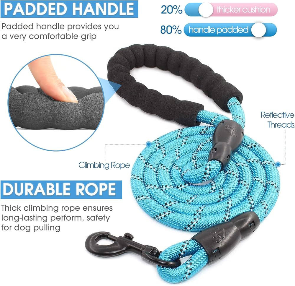 BAAPET 2/4/5/6 FT Dog Leash with Comfortable Padded Handle and Highly Reflective Threads for Smal... | Amazon (US)