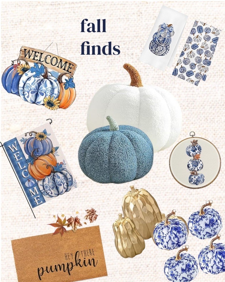 blue fall decor, grandmillennial fall decor, grandmillennial style!!

#LTKSeasonal #LTKFallSale #LTKHome