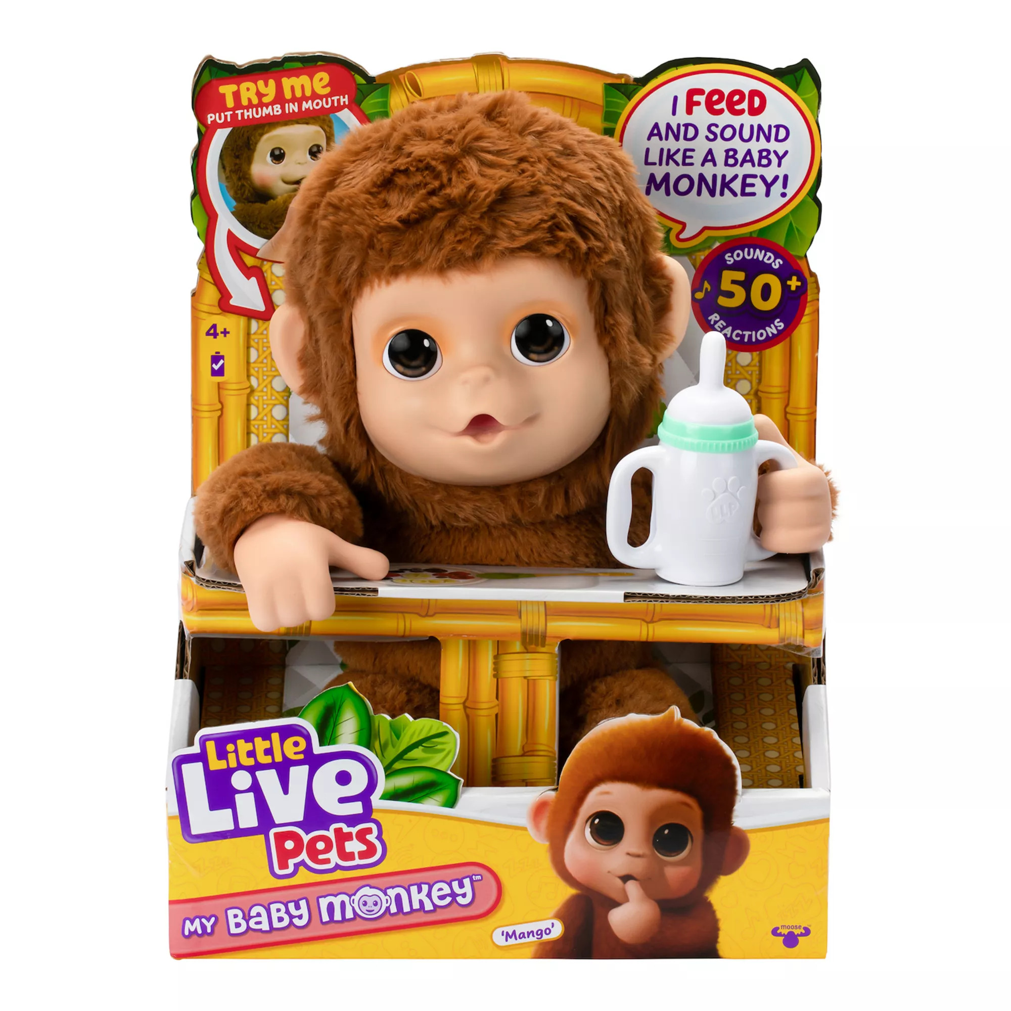 Little Live Pets My Baby Monkey Mango Interactive Toy | Kohl's