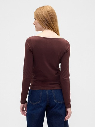 Stretch Jersey Boatneck T-Shirt | Gap Factory