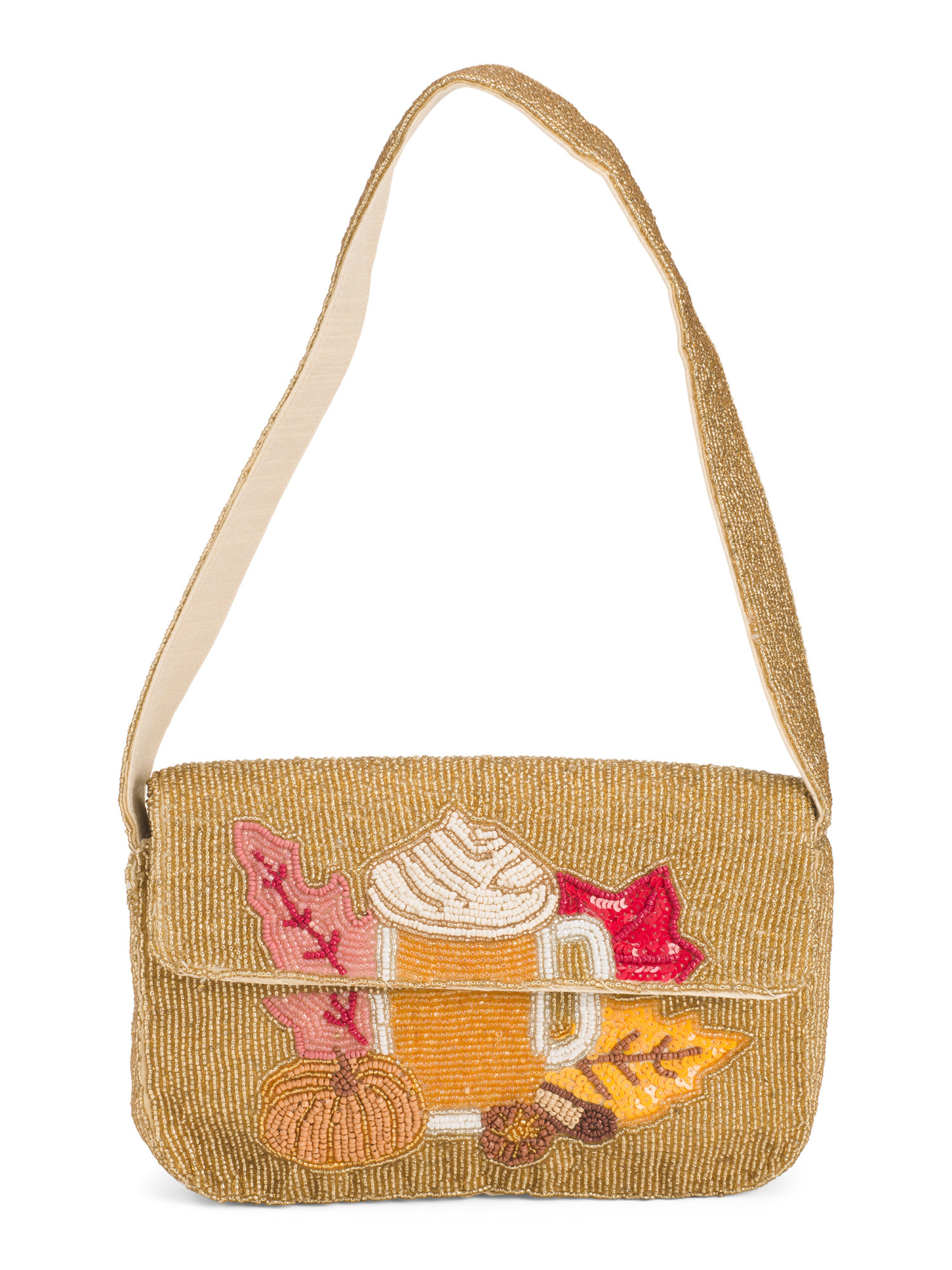 Autumn Motif Fully Beaded Shoulder Bag | Handbags | Marshalls | Marshalls
