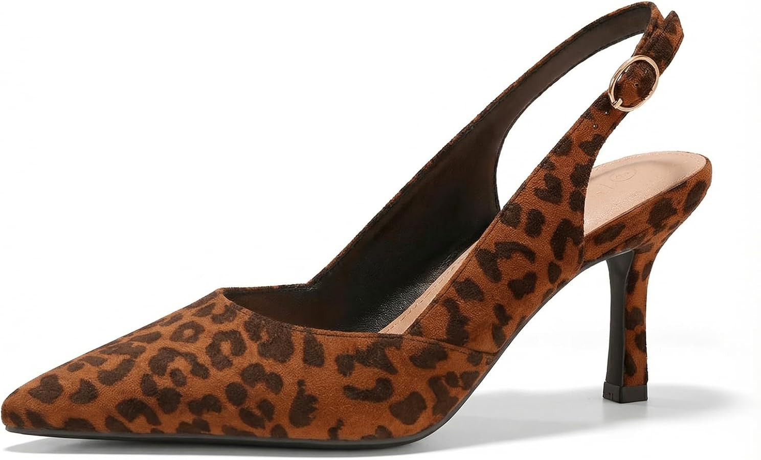 Women's Slingback Kitten Heels Closed Pointed Toe Pumps Wedding Party Dress Shoes | Amazon (US)