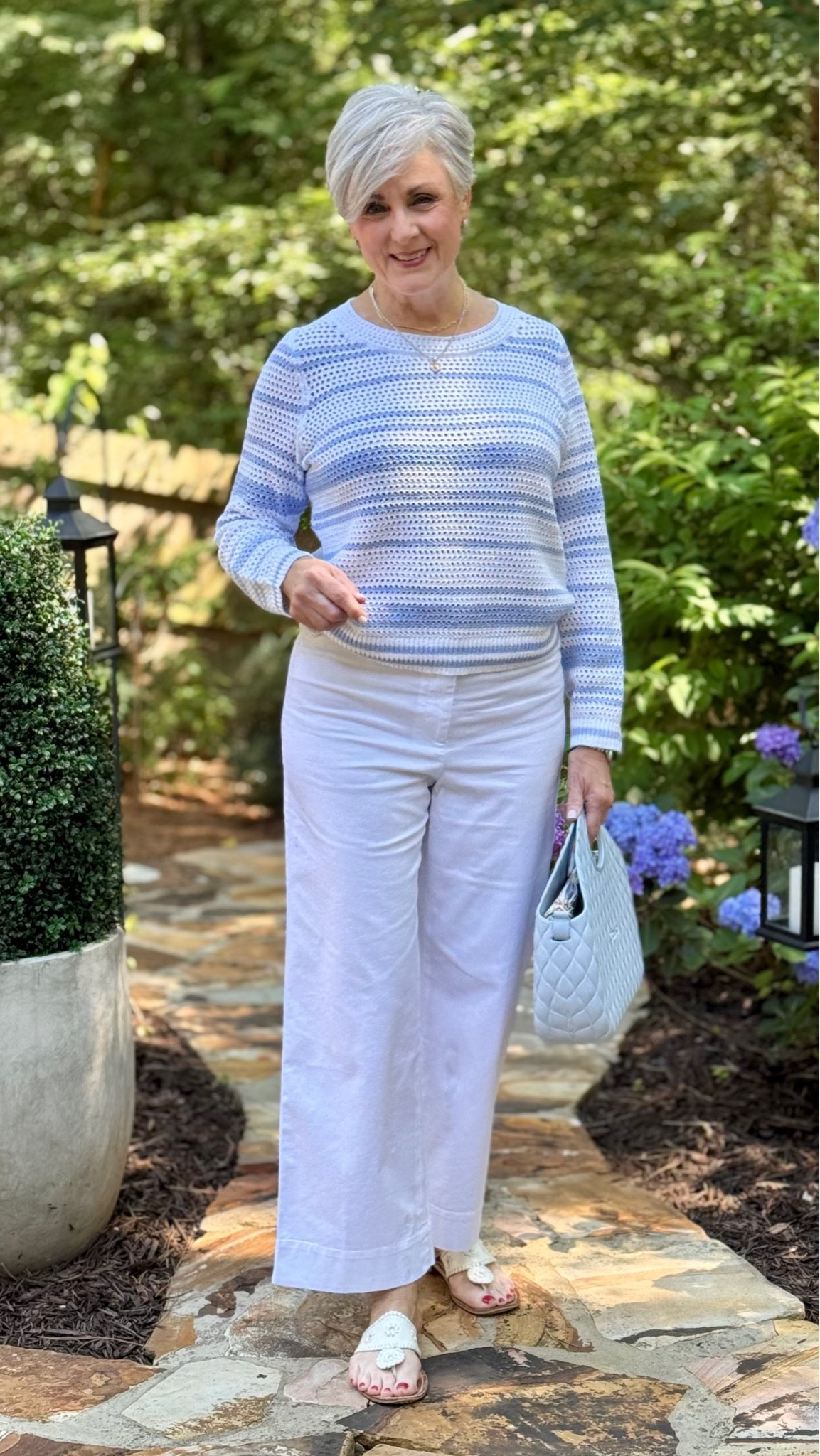 Open Stitch Sweater OOTD 🤍

#LTKootd #LTKSeasonal #LTKOver40