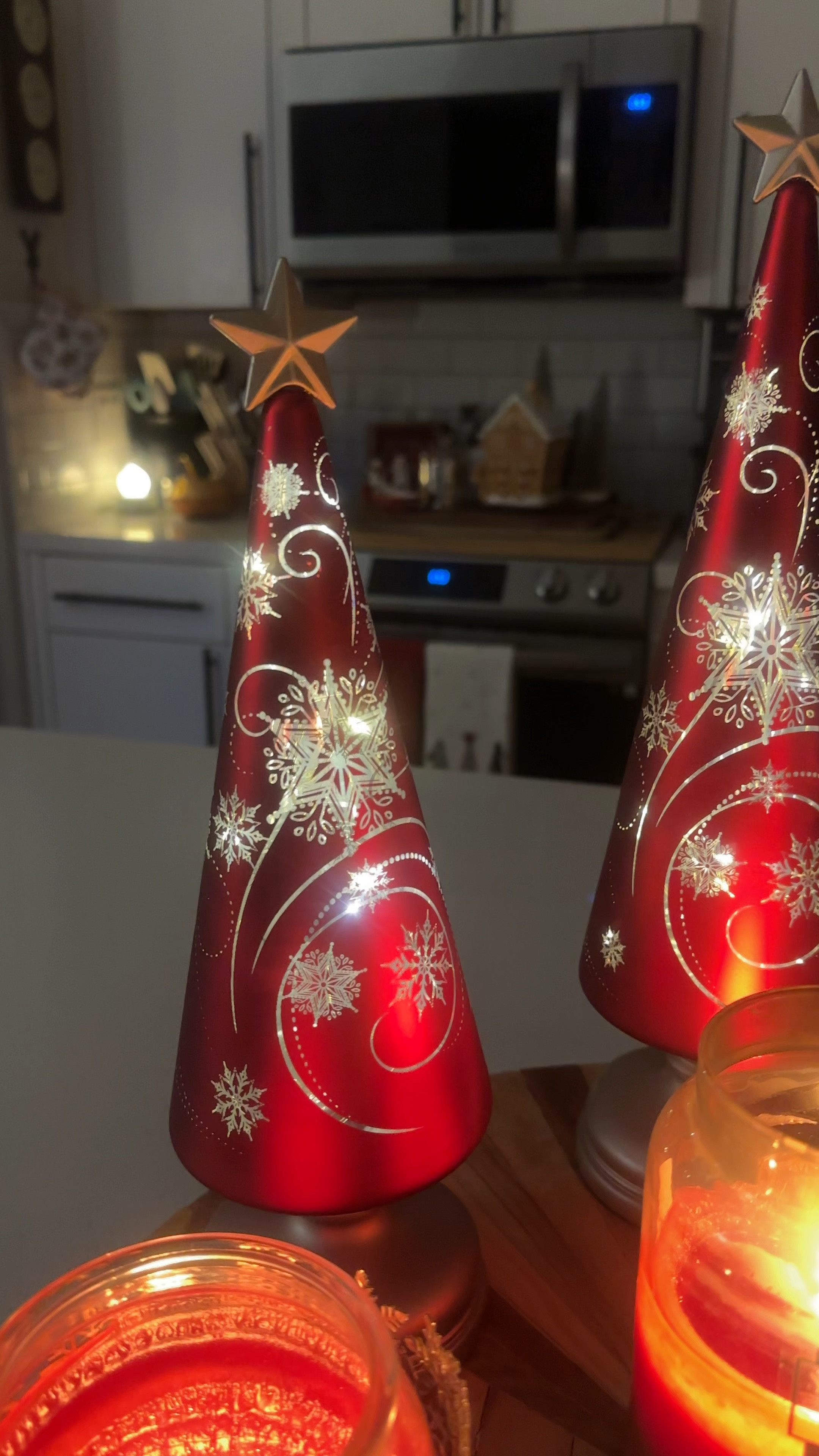 Beautiful twinkle light Christmas trees set of 3 

#LTKSeasonal #LTKHoliday #LTKFindsUnder50