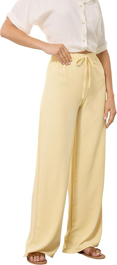 Long Tall Sally LTS Tall Wide Leg Pants Red | Amazon (US)
