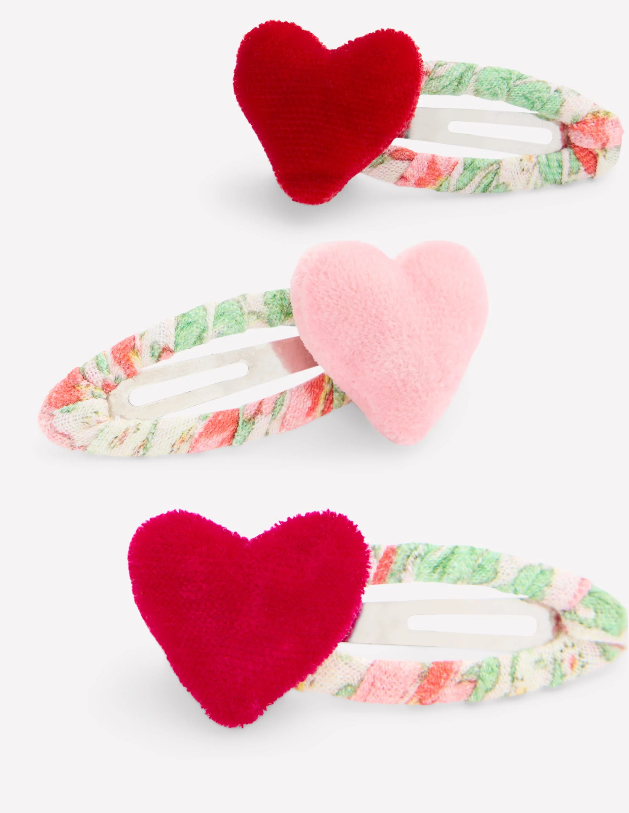 3 Pack Hair Clips-Hearts | Boden (US)