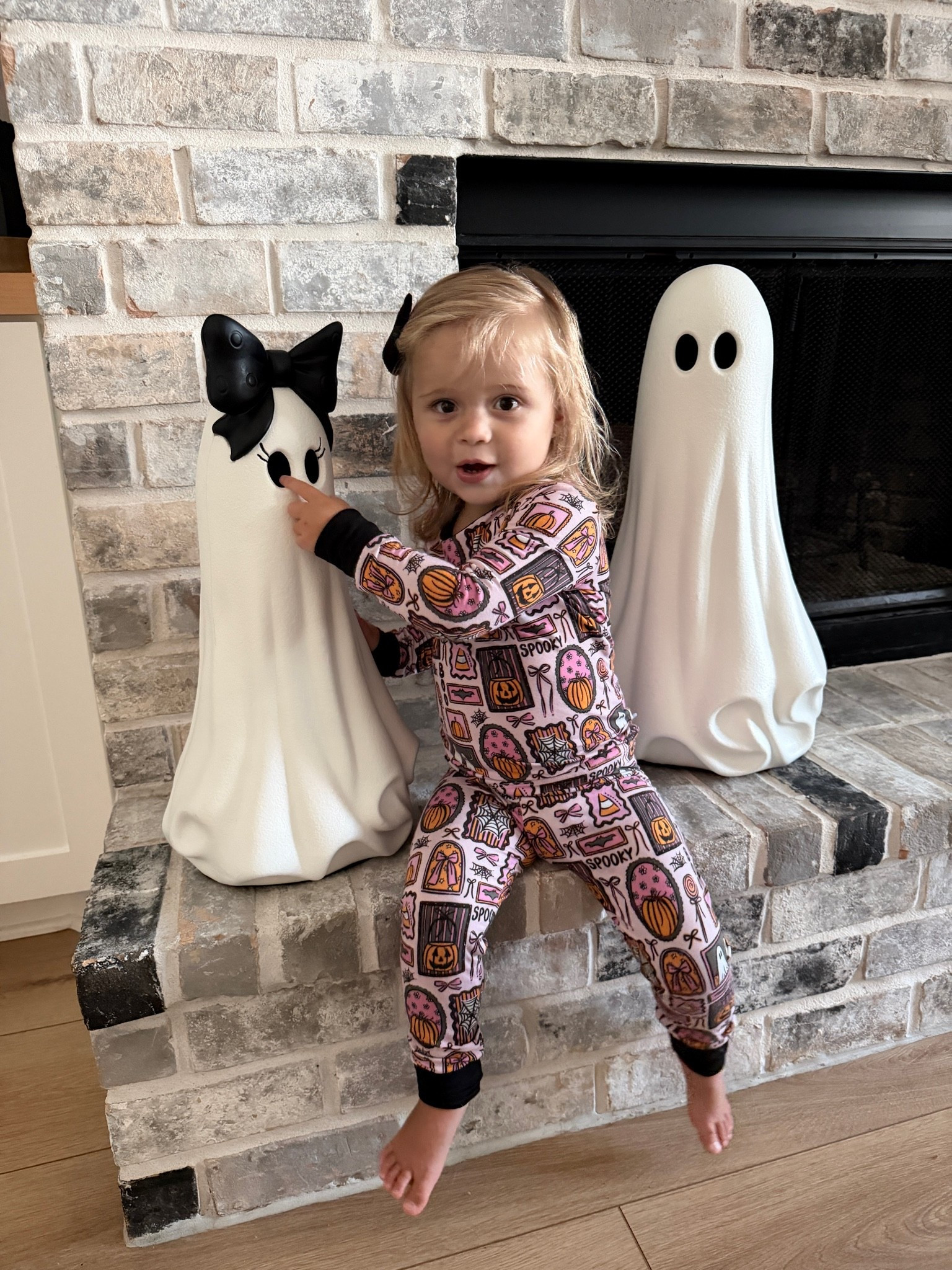 The PJs are from Elle & Miley’s and my discount is WIFEONADIME. ￼ I’m hoping they restock these Walmart ghosts quick.

#LTKSeasonal #LTKHome