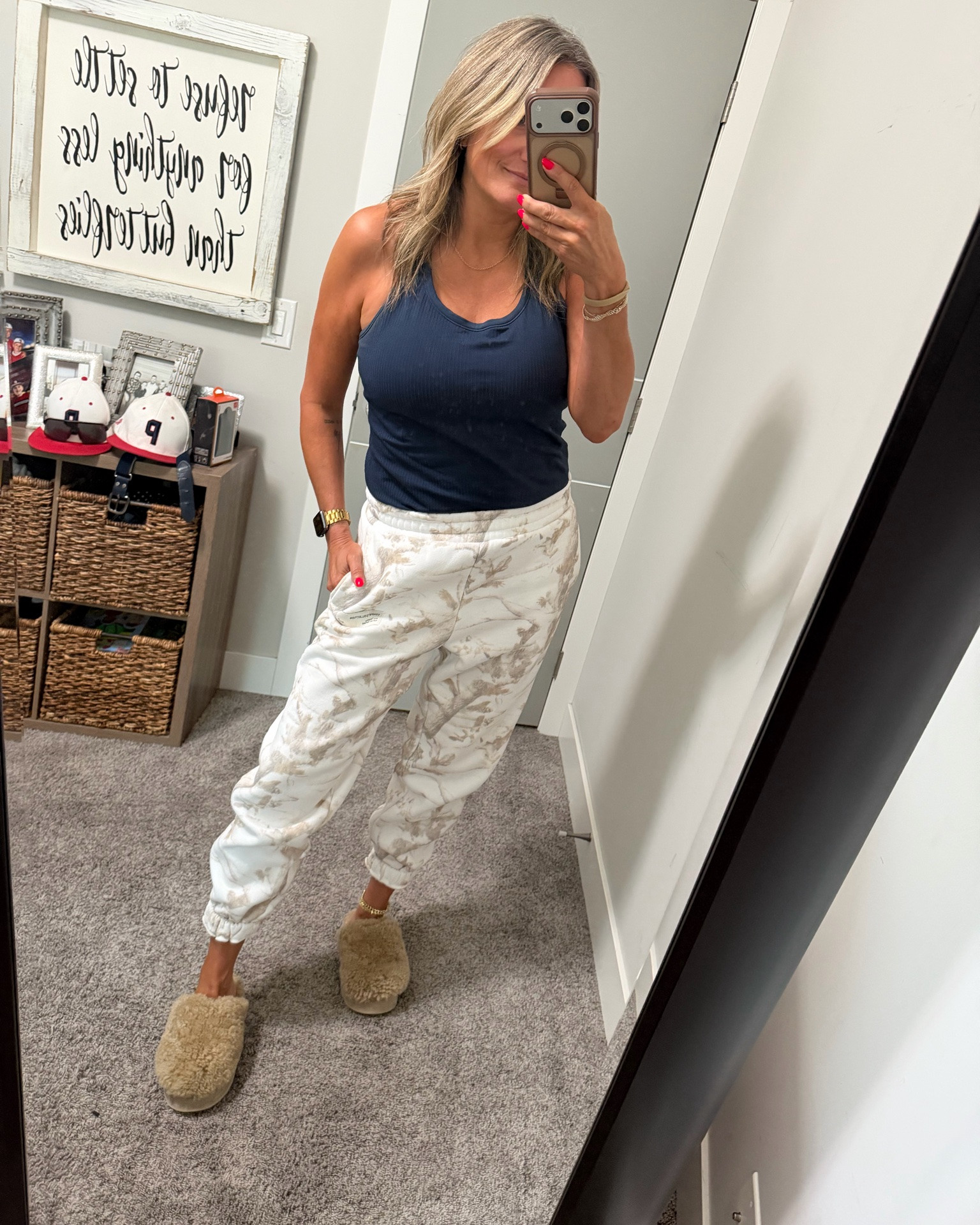 Large in ribbed workout tank
Small in joggers

#LTKmomlife #LTKmorningroutine #LTKootd