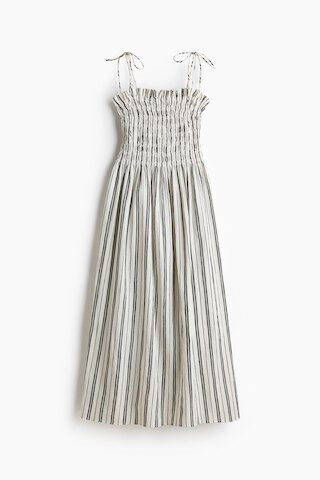 H & M - Smocked-Bodice Tie-Strap Dress - White | H&M (US + CA)