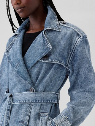 Longline Icon Denim Trench Jacket | Gap (US)
