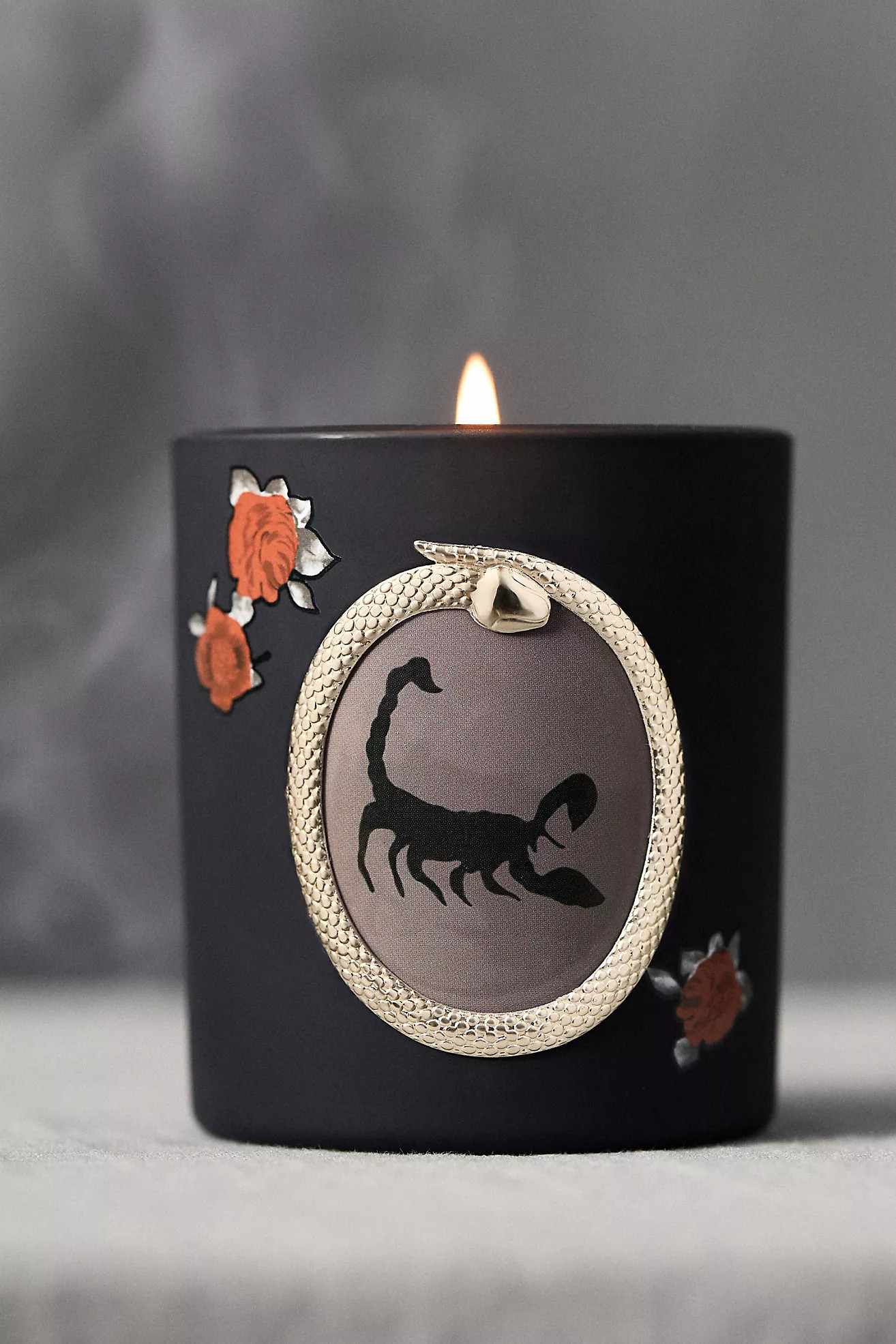Halloween Scorpion Woody Palo Santo & Saffron Glass Candle | Anthropologie (US)