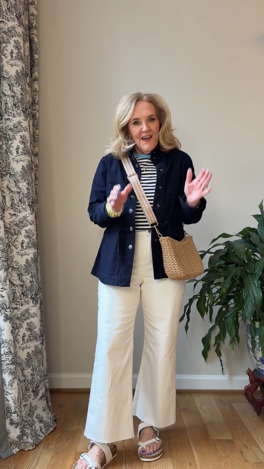 4 pair of white jeans styled with navy. We typically think of white and navy as nautical. But I think these outfits are less iconic and more classic. Sizing is below
Abercrombie wide leg denim slightly off white size 29 short
JCrew Factory wide leg crop jeans slightly off white size 28
Kut from the Kloth jeans size 8
Madewell full length jeans size 29 short size up if in-between 
Striped sweater I sized up to a large for a very oversized fit
Leopard blouse size medium
Sezane eyelet blouse size 10 (link below pictured white, its the Dahlia blouse)
Quince blazer size medium
Chicos knit blouse size 1.0
Navy blazer size 10 petite
Navy twill jacket size medium petite

#LTKPetite #LTKSeasonal #LTKOver40