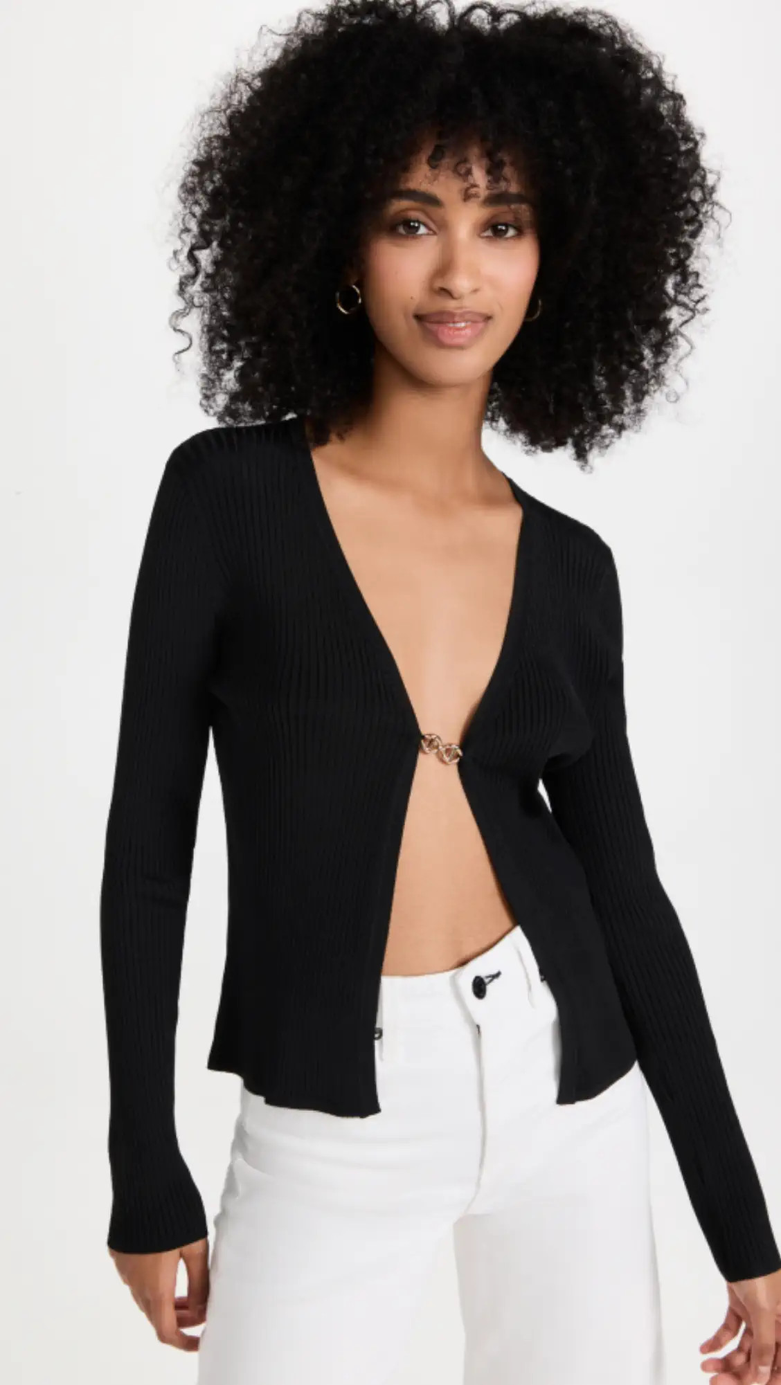 L'AGENCE Juno Sweater With Chain Detail | Shopbop | Shopbop