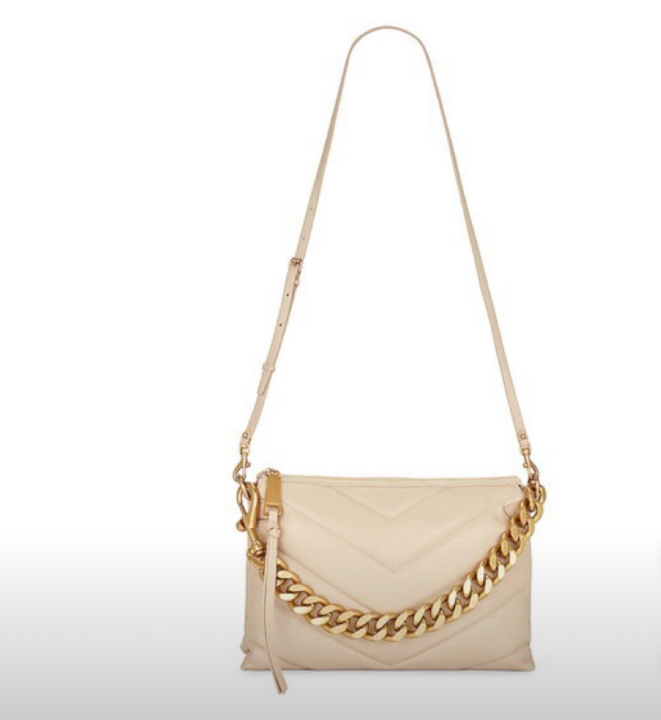 Rebecca Minkoff Edie Maxi Leather Crossbody ,Sand Dune