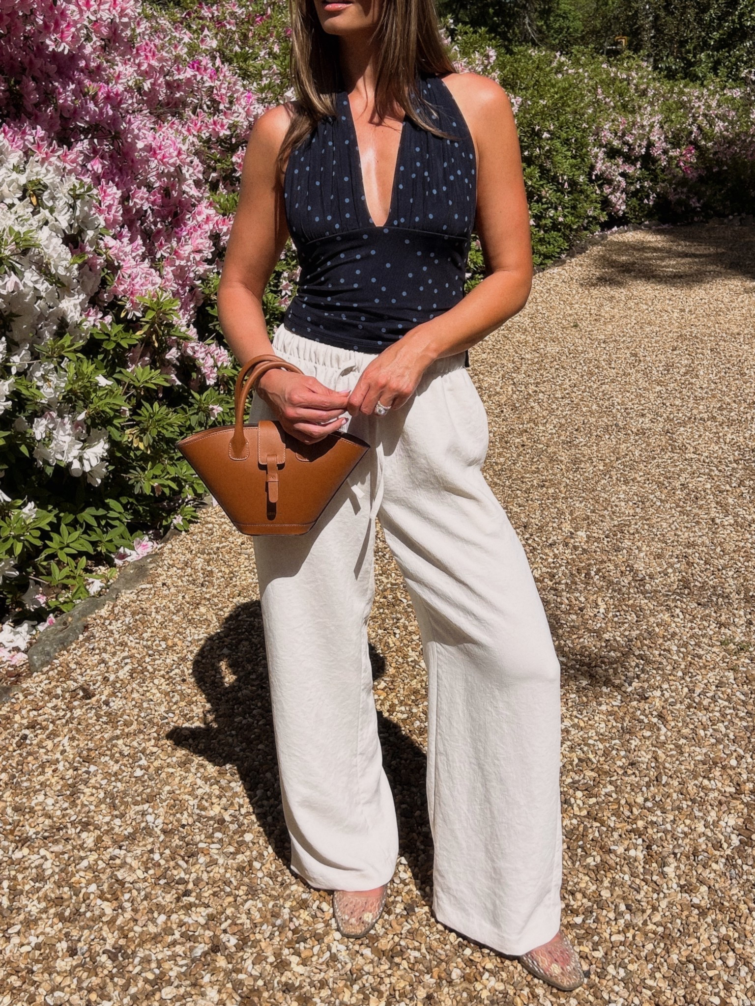 Spring outfit idea !! Wearing size small pants and top. Both run TTS. 

Date night outfit 