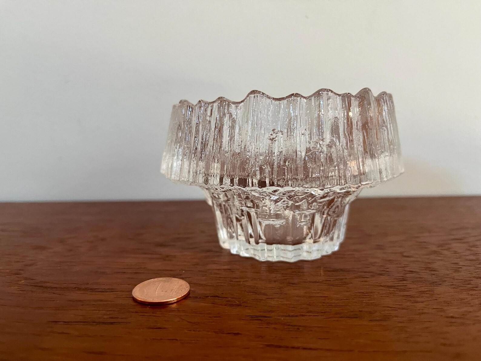 Iittala Stellaria Vintage Textured Clear Glass Candleholder - Tapio Wirkkala - Finnish - Modern -... | Etsy (US)