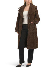 Single-Breasted Notch Collar Coat With Patch Pockets | TJ Maxx